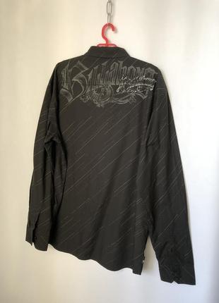 Черная рубашка мужская готичная billabong длинный рукав5 фото