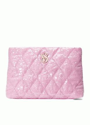 Косметичка victoria's secret sequin cosmetic clutch