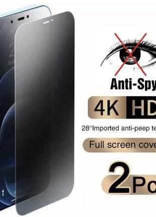 Защитное стекло анти-шпион iphone 14 pro