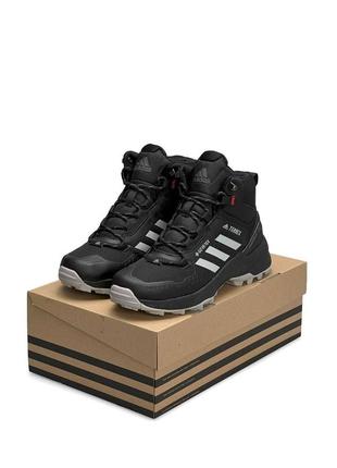 Мужские кроссовки adidas terrex swift r termo black light gray #adas