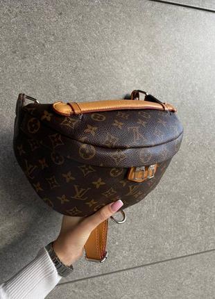 Сумка-бананка louis vuitton bumbag brown5 фото