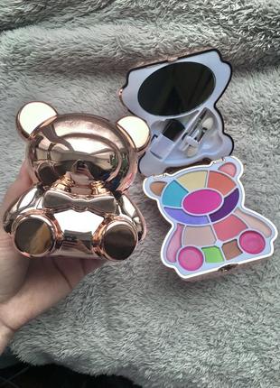 Дитячий набір для макіяжу декоративної дитячої косметики тіні помада рум'яна подарунковий набір для дівчинки дівчаток ведмедик ведмідь honey bunny