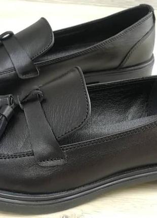 Mercy! женские черные кожаные лоферы loafer мокасины на низком ходу мерси! модная новинка!2 фото