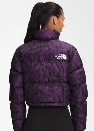 Жіночий пуховик the north face  print nuptse short оригинал женский2 фото