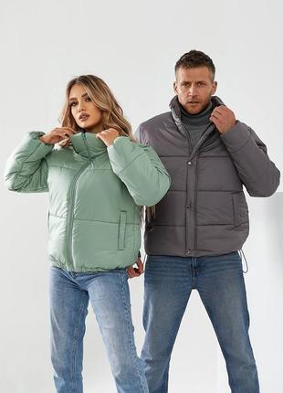 Теплая женская зимняя куртка на синтепоне 300, парные куртки на зиму, фемили лук