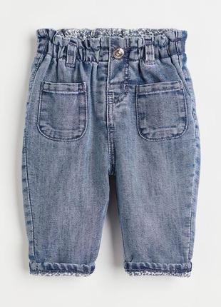 Утеплені сині джинси для дівчинки, джинси сині 104р, джинси h&m 98р, джинси 98р5 фото