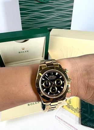 Часы наручные золотистые брендовые в стиле rolex