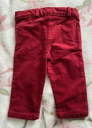 Вельветовые брюки штанишки 1-3 месяца 62 рост