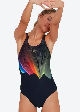 Брендовый сплошной сдельный спортивный купальник для плавания  speedo