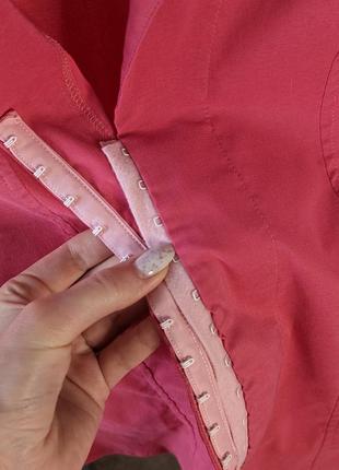 ❤️🎀барбі неонова сорочка-поло структурована🌸хлопок 95%🍀🔥топ на шнурівці фуксі котоновая рубашка6 фото