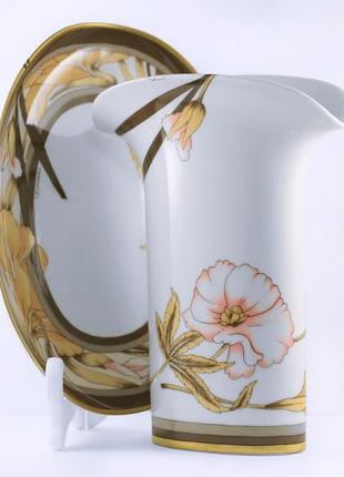 Вінтажна ваза та тарілка hutschenreuther leonard paris1 фото