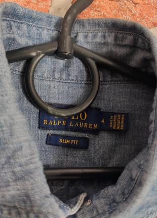 Легкая женская джинсовая рубашка polo ralph lauren4 фото