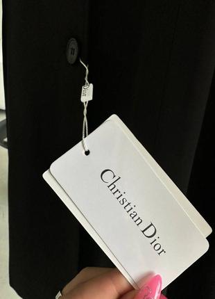 Тренч плащ в стиле dior длинный черный беж на пуговицах непромокаемая6 фото