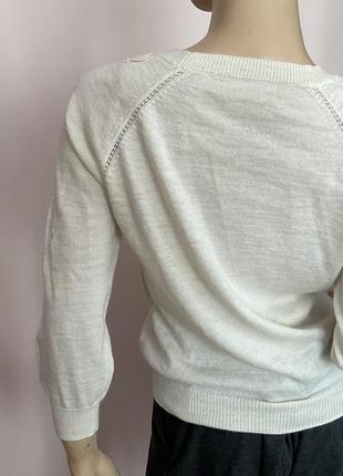 Тепленький приемний светр молочного кольору /s/6 фото