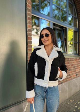 Дублянка вкорочена куртка хутряна8 фото