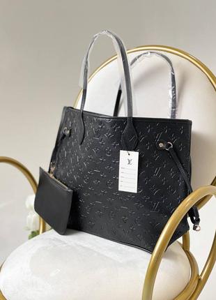 Сумочка + кошелек louis vuitton neverfull black