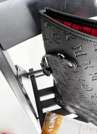 Сумочка + кошелек louis vuitton neverfull black5 фото