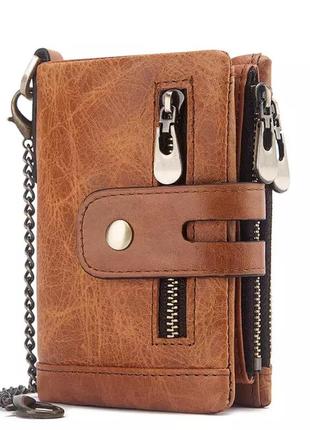 Кожаный кошелек из натуральной кожи (воловья кожа) с rfid-защитой. портмоне из кожи6 фото