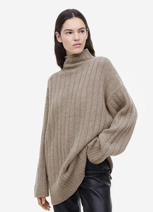 Длинный свитер из шерсти и кашемира h&m premium 1135333002