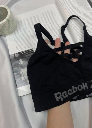 Оригинальный спортивный бюстгальтер топ reebok strap sports bra4 фото