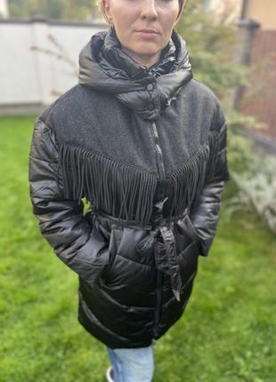 Зимовий жіночій пуховик, куртка італія4 фото
