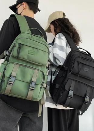 Мужской и женский рюкзак-оксфорд большой вместимости зеленый