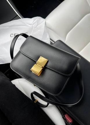 Брендова жіноча сумка, шкіряна чорного кольору
