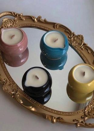 Соєва арома свічка в кераміці1 фото