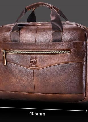 Мужской деловой портфель  из натуральной кожи, повседневная сумка через плечо в стиле ретро3 фото