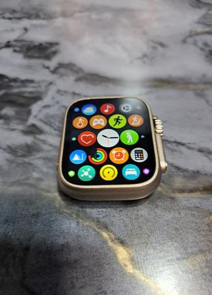 Cмарт-часы smart watch x8 ultra 49mm электронные с магнитной зарядкой и микрофоном. оранжевый2 фото