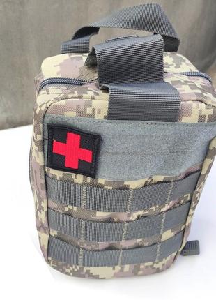 Подсумок аптечка 20 шт тактическая молли molle, без наполнения. пиксель