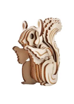 Декоративная деревьяная игрушка-пазл  3d "белка"