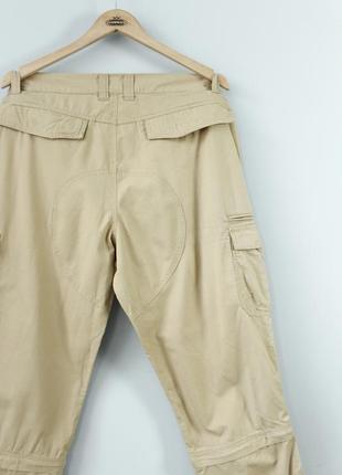 Карго брюки мужские bpc бежевые трансформеры трекинговые шорты на затяжках резинках для похода гор5 фото