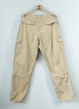 Карго брюки мужские bpc бежевые трансформеры трекинговые шорты на затяжках резинках для похода гор4 фото