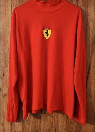 Кофта спортивная мужская для спорта лонгслив ferrari красная