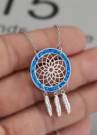 Цепочка с подвеской , кулон ловец снов