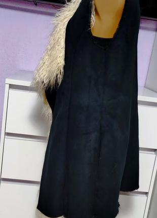 Женский кардиган, безрукавка, накидка на меху. river island3 фото