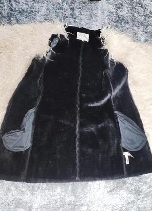 Женский кардиган, безрукавка, накидка на меху. river island4 фото