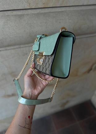 Сумка гуччи gucci padlock light green2 фото