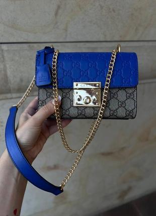 Сумка гуччи gucci padlock blue