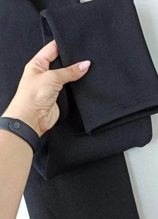 Лосины бесшовные утепленные на меху черные с утяжкой