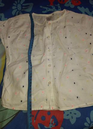 Блузка нарядная рубашка для девочки4 фото