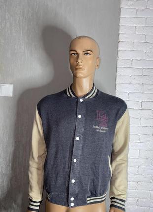 Кофта бомбер трикотажная куртка бомбер на кнопочках allkits, s