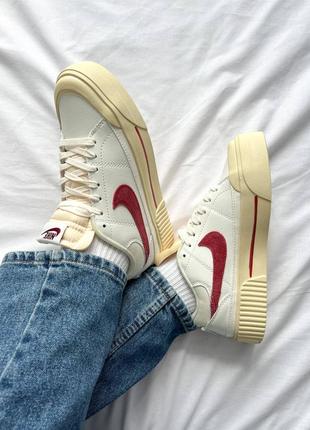 Женские кеды на платформе nike wmns court legacy lift'sail dark beetroot9 фото