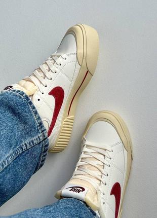 Женские кеды на платформе nike wmns court legacy lift'sail dark beetroot6 фото