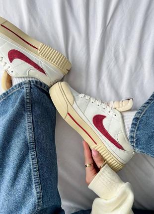 Женские кеды на платформе nike wmns court legacy lift'sail dark beetroot8 фото