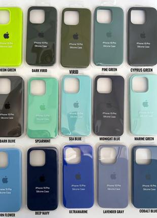Чехол силиконовый iphone 15, 15 plus, 15 pro, 15 pro max 5