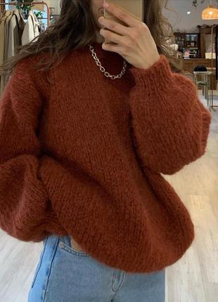 Мягкий оверсайз свитер из шерсти альпака5 фото