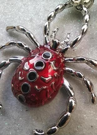 Серьги пауки в готическом стиле геловин halloween 🎃 металл эмаль - эецветичеонри и серебро. летучие подвески3 фото