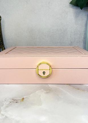 Розовая шкатулка для украшений и часов 1 шт.